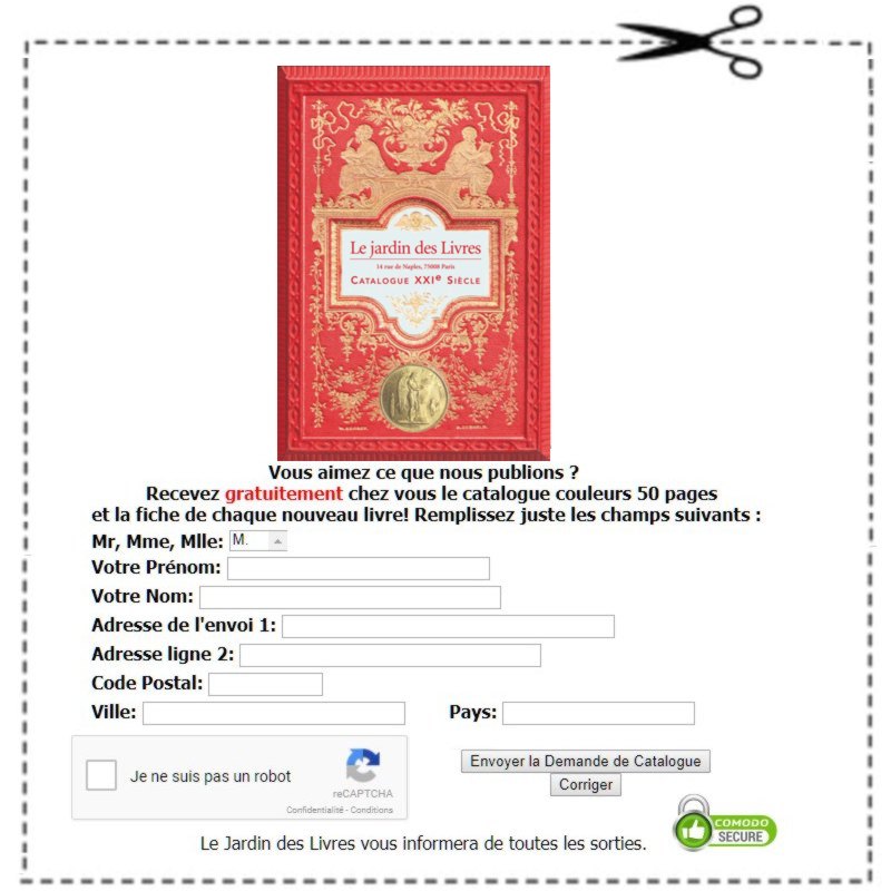 recevoir le catalogue gratuit